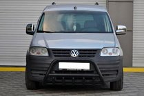 Volkswagen Caddy 2004-2010 Defensa Delantera WT003 Negra Acero Inoxidable foto 1