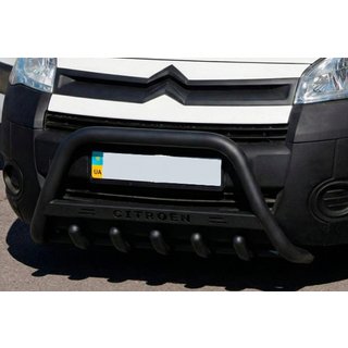 Defensa Delantera WT004 Negra (Acero Inoxidable) Citroen Berlingo 2008-2018 foto 1