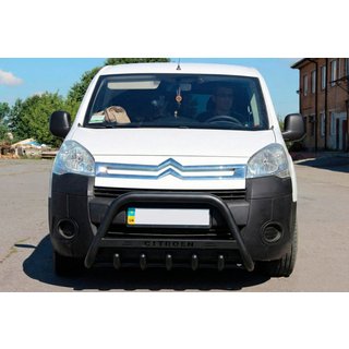 Defensa Delantera WT004 Negra (Acero Inoxidable) Citroen Berlingo 2008-2018 foto 2