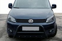 Volkswagen Caddy 2010-2015 Defensa Delantera WT003 Negra Acero Inoxidable foto 2