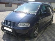 Volkswagen Sharan 1995-2010 Defensa Delantera WT003 Negra Acero Inoxidable foto 2