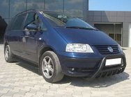 Volkswagen Sharan 1995-2010 Defensa Delantera WT003 Negra Acero Inoxidable foto 3
