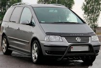 Volkswagen Sharan 1995-2010 Defensa Delantera WT004 Negra (Acero Inoxidable) foto 1