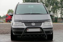 Volkswagen Sharan 1995-2010 Defensa Delantera WT004 Negra (Acero Inoxidable) foto 2