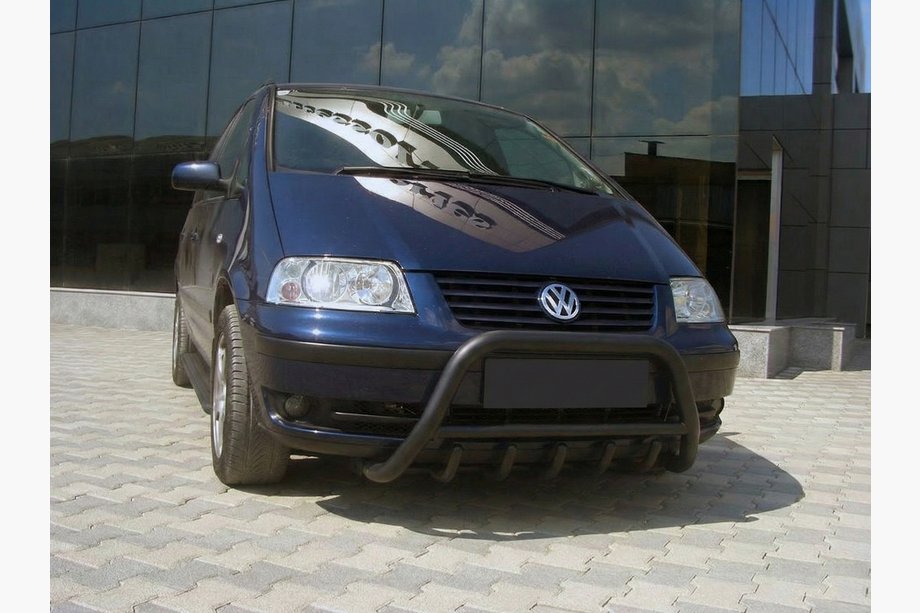 Volkswagen Sharan 2010-2023 Defensa Delantera WT003 Negra Acero Inoxidable Image