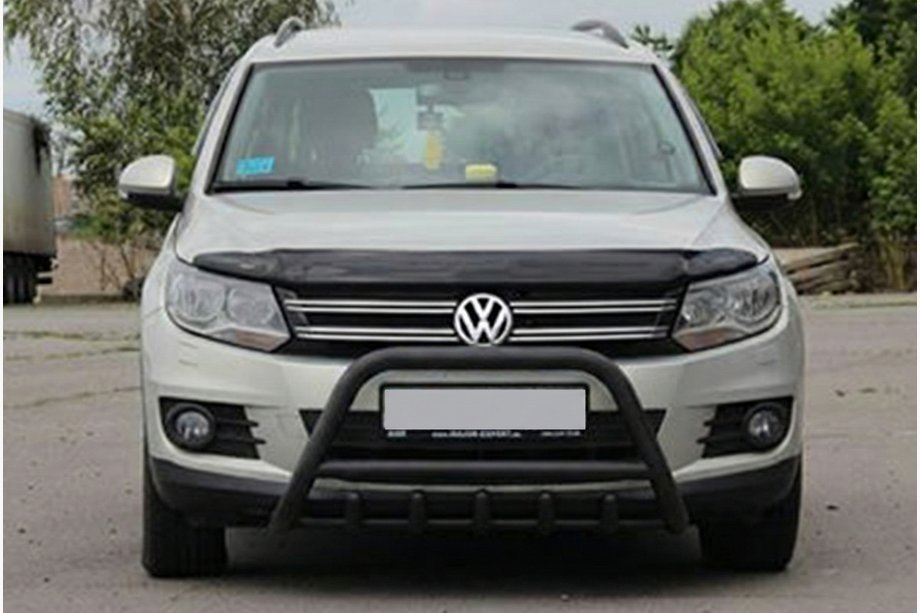 Volkswagen Tiguan 2007-2016 Defensa Delantera WT003 Negra Acero Inoxidable Foto 4
