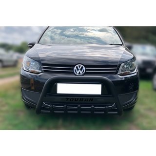 Defensa Delantera WT004 Negra (Acero Inoxidable) Volkswagen Touran 2003-2010 foto 1