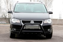 Volkswagen Touran 2003-2010 Defensa Delantera WT003 Negra Acero Inoxidable foto 2