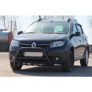 Defensa Delantera WT003 Negra Acero Inoxidable Dacia Sandero 2013-2020 foto 1