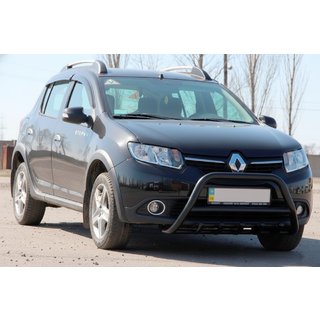 Defensa Delantera WT003 Negra Acero Inoxidable Dacia Sandero 2013-2020 foto 3