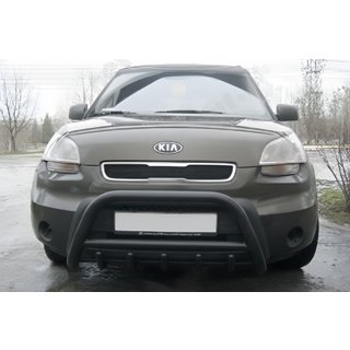 Defensa Delantera WT003 Negra Acero Inoxidable Kia Soul I 2008-2013 foto 1