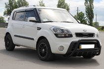 Kia Soul I 2008-2013 Defensa Delantera WT004 Negra (Acero Inoxidable) foto 2
