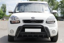 Kia Soul I 2008-2013 Defensa Delantera WT004 Negra (Acero Inoxidable) foto 1