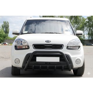 Defensa Delantera WT004 Negra (Acero Inoxidable) Kia Soul I 2008-2013 foto 1