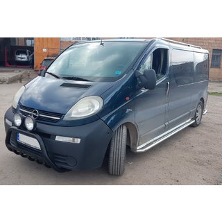 Defensa Delantera WT004 Negra (Acero Inoxidable) Opel Vivaro 2001–2015 foto 2