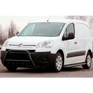 Defensa Delantera WT003 Negra Acero Inoxidable Peugeot Partner Tepee 2008-2018 foto 1
