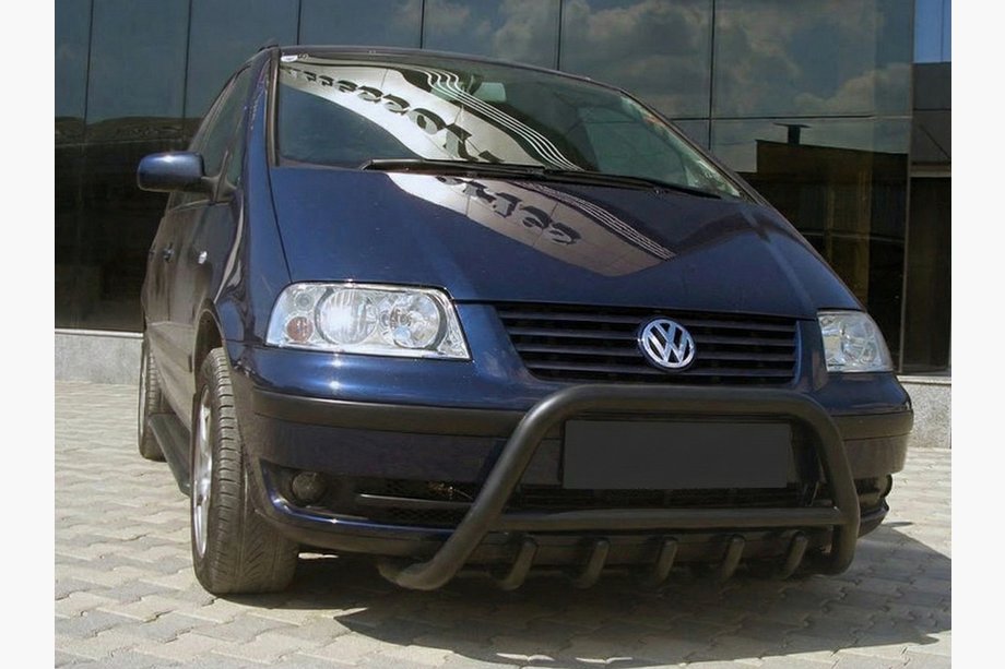 Ford Galaxy 1995-2006 Defensa Delantera WT003 Negra Acero Inoxidable Image