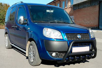 Fiat Doblo I 2001-2005 Defensa Delantera WT003 Negra Acero Inoxidable foto 1