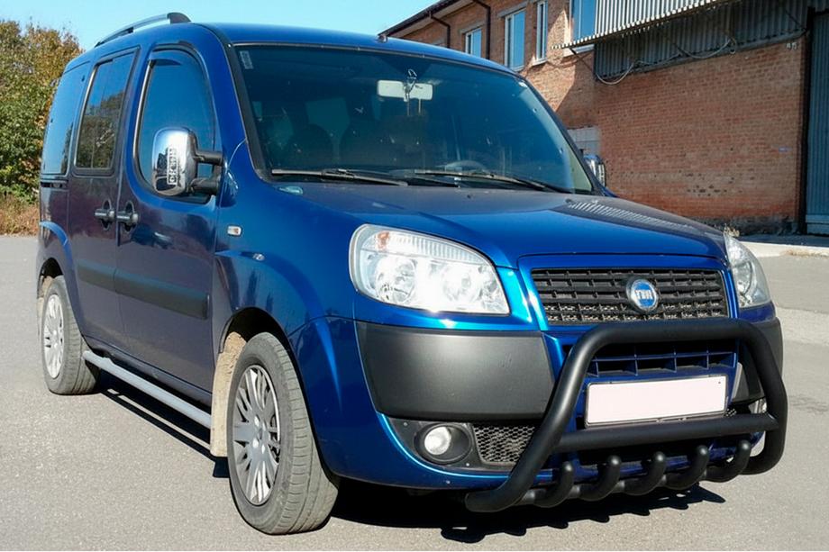 Fiat Doblo I 2001-2005 Defensa Delantera WT003 Negra Acero Inoxidable Image