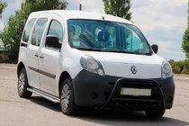 Renault Kangoo 2008–2020 Defensa Delantera WT003 Negra Acero Inoxidable foto 1