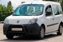 Renault Kangoo 2008–2020 Defensa Delantera WT003 Negra Acero Inoxidable foto 2