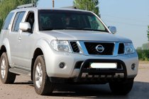 Nissan Navara 2006-2015 Defensa Delantera WT008 Negra (Acero Inoxidable) foto 3