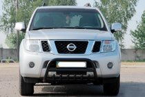 Nissan Navara 2006-2015 Defensa Delantera WT008 Negra (Acero Inoxidable) foto 2