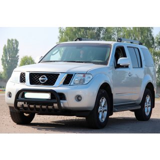 Defensa Delantera WT008 Negra (Acero Inoxidable) Nissan Navara 2006-2015 foto 1