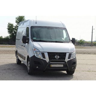 Defensa Delantera WT018 Negra (Acero Inoxidable) Opel Movano 2010-2021 foto 1