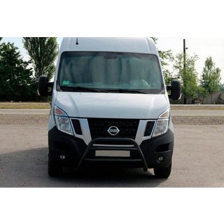 Defensa Delantera WT018 Negra (Acero Inoxidable) Opel Movano 2010-2021 foto 3