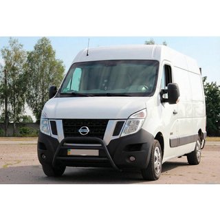 Defensa Delantera WT018 Negra (Acero Inoxidable) Opel Movano 2010-2021 foto 2