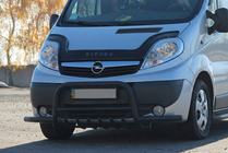 Renault Trafic 2001–2015 Defensa delantera Exclusive Black (acero inoxidable) foto 2