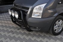 Ford Transit 2000–2014 Defensa Delantera WT018 Negra (2006-2014, Acero Inoxidable) foto 3