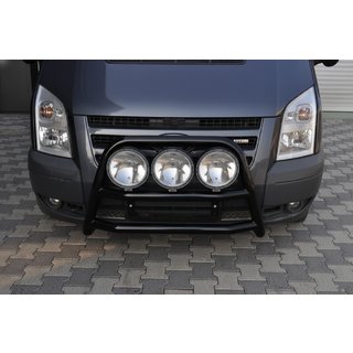 Defensa Delantera WT018 Negra (2006-2014, Acero Inoxidable) Ford Transit 2000–2014 foto 2