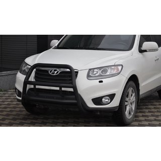 Defensa Delantera WT018 Negra (Acero Inoxidable) Hyundai Santa Fe 2 2006-2012 foto 1