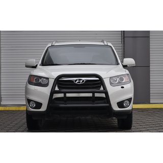 Defensa Delantera WT018 Negra (Acero Inoxidable) Hyundai Santa Fe 2 2006-2012 foto 2
