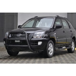 Defensa Delantera WT018 Negra (Acero Inoxidable) Kia Sportage 2004-2010 foto 1