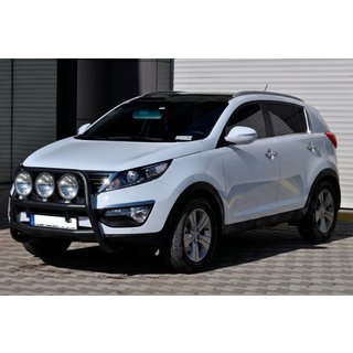 Defensa Delantera WT018 Negra (Acero Inoxidable) Kia Sportage 2010-2015 foto 2