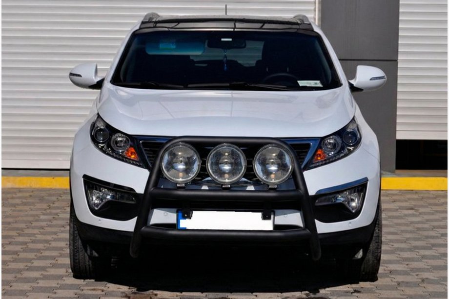 Kia Sportage 2010-2015 Defensa Delantera WT018 Negra (Acero Inoxidable) Image