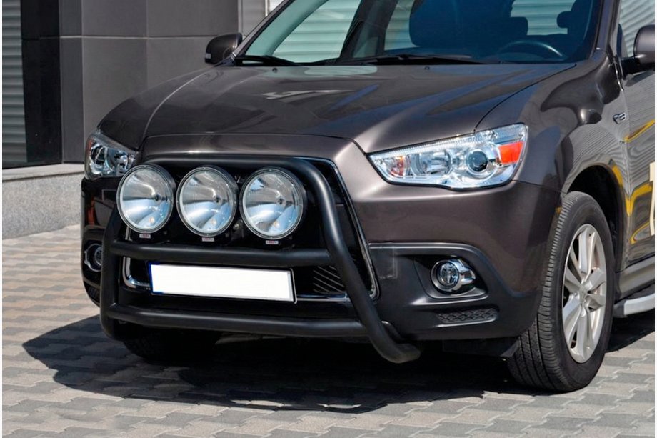 Mitsubishi ASX 2010-2023 Defensa Delantera WT018 Negra (Acero Inoxidable) Image
