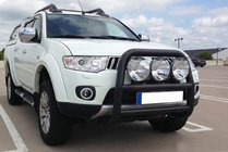 Mitsubishi L200 2006-2015 Defensa Delantera WT018 Negra (Acero Inoxidable) foto 1