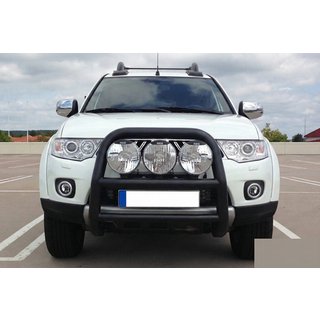 Defensa Delantera WT018 Negra (Acero Inoxidable) Mitsubishi L200 2006-2015 foto 2