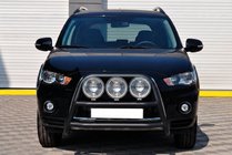 Mitsubishi Outlander 2006-2012 Defensa Delantera WT018 Negra (Acero Inoxidable) foto 1