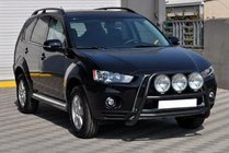 Mitsubishi Outlander 2006-2012 Defensa Delantera WT018 Negra (Acero Inoxidable) foto 3