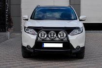 Nissan Qashqai 2014-2021 Defensa Delantera WT018 Negra (Acero Inoxidable) foto 2
