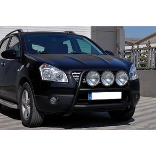 Defensa Delantera WT018 Negra (Acero Inoxidable) Nissan Qashqai 2007-2010 foto 2