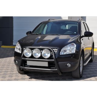Defensa Delantera WT018 Negra (Acero Inoxidable) Nissan Qashqai 2007-2010 foto 3