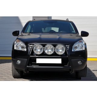 Defensa Delantera WT018 Negra (Acero Inoxidable) Nissan Qashqai 2010-2014 foto 1
