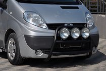 Renault Trafic 2001–2015 Defensa Delantera WT018 Negra (Acero Inoxidable) foto 4