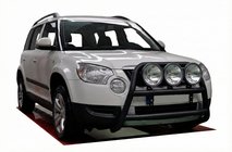 Skoda Yeti 2009-2017 Defensa Delantera WT018 Negra (Acero Inoxidable) foto 1